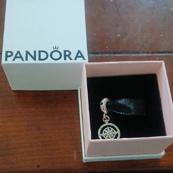 Pandora "Always Follow Your Heart" Compass Charm - Picture 3 of 4